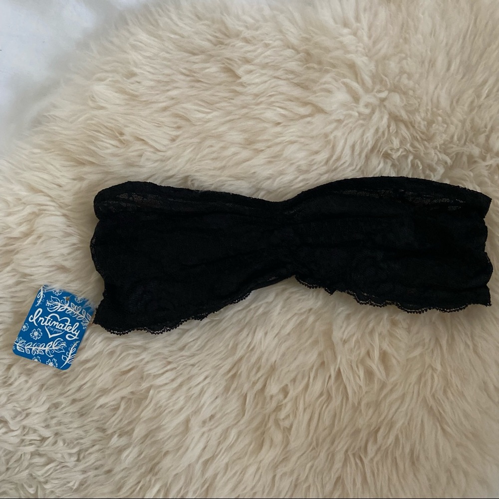 NWT Free People Intimately Black Essential Lace Bandeau